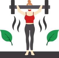 Weightlifting Flat Icon vector