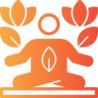 Yoga Solid Multi Gradient Icon vector