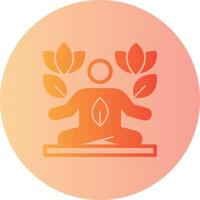 Yoga Gradient Circle Icon vector