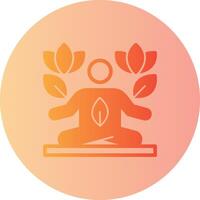 Yoga Gradient Circle Icon vector