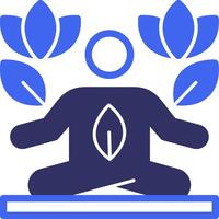 Yoga Solid Two Color Icon vector