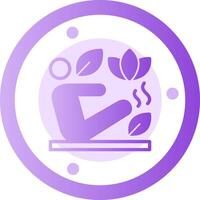 Pilates Glyph Gradient Icon vector