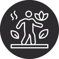 Walking Inverted Icon vector