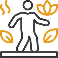 Walking Line Two Color Icon vector