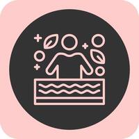 Swimming Linear Round Icon vector