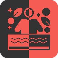 Swimming Red Inverse Icon vector