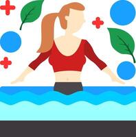 Swimming Flat Icon vector