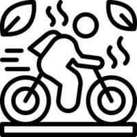 icono de línea de ciclismo vector