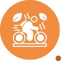 Cycling Glyph Shadow Icon vector