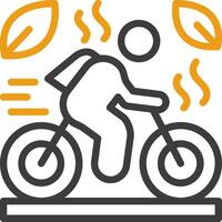 Cycling Line Circle Icon vector