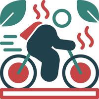 Cycling Glyph Two Color Icon vector