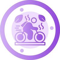 ciclismo glifo degradado icono vector