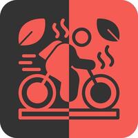 Cycling Red Inverse Icon vector