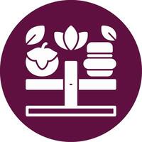 Balanced Diet Glyph Circle Icon vector