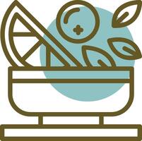 Whole Foods Linear Circle Icon vector