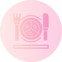 Portion Control Gradient Circle Icon vector