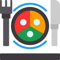 Portion Control Flat Icon vector