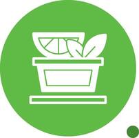 Meal Prep Glyph Shadow Icon vector