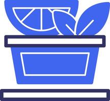 Meal Prep Solid Two Color Icon vector