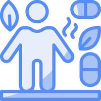 Vitamins Line Filled Blue Icon vector