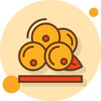 Superfoods Filled Shadow Circle Icon vector