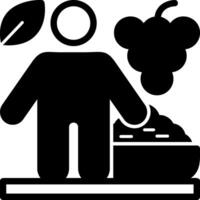 Nutrient-Dense Glyph Icon vector