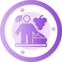 Nutrient-Dense Glyph Gradient Icon vector