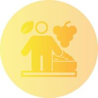 Nutrient-Dense Gradient Circle Icon vector