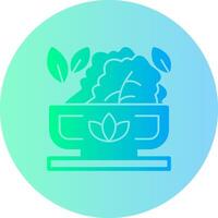 Plant-Based Gradient Circle Icon vector