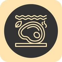 Lean Meats Linear Round Icon vector