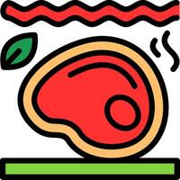 Lean Meats Line Filled Icon vector