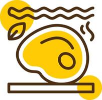 Lean Meats Yellow Lieanr Circle Icon vector