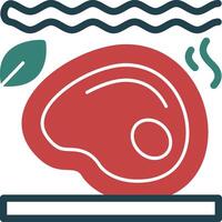 Lean Meats Glyph Two Color Icon vector