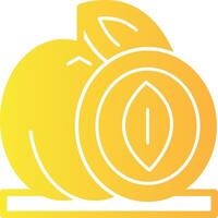 frutas sólido multi degradado icono vector