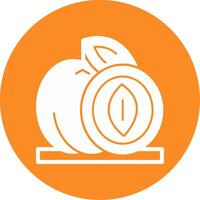 Fruits Glyph Circle Icon vector