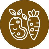 Vegetables Outline Circle Icon vector