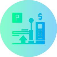 Pay on exit parking Gradient Circle Icon vector