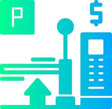Pay on exit parking Solid Multi Gradient Icon vector