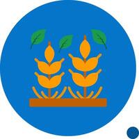 Whole Grains Flat Shadow Icon vector