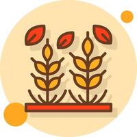Whole Grains Filled Shadow Circle Icon vector