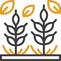 Whole Grains Glyph Two Color Icon vector