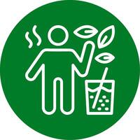 Hydrating Beverages Outline Circle Icon vector
