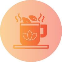Herbal Tea Gradient Circle Icon vector