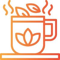 Herbal Tea Linear Gradient Icon vector