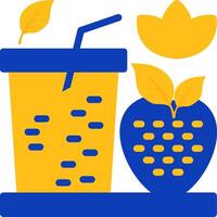 Smoothies Flat Two Color Icon vector