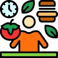 Mindful Eating Line Filled Icon vector