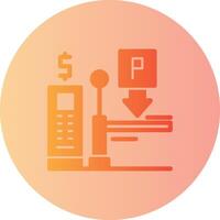 Pay on entry parking Gradient Circle Icon vector