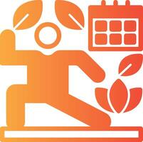 Wellness Routine Solid Multi Gradient Icon vector