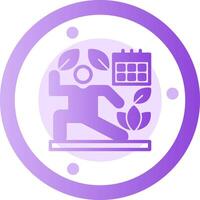 Wellness Routine Glyph Gradient Icon vector