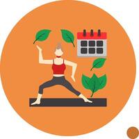 Wellness Routine Flat Shadow Icon vector